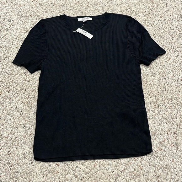 Madewell Black Ribbed Sweater - Picture 1 of 10